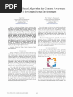 Fuzzy Logic Based Algorithm For Context Awareness in Lot For Smart Home Environment