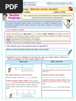 MIÉRCOLES 29 MATEMÁTICA Identificamos Fracciones Equivalentes.