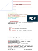 Tema 1.1 Polinomios. Operaciones