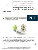 Depreciación Contable y Fiscal Luego de La Ley 1819 de 2016 - Similitudes y Diferencias Más Importantes