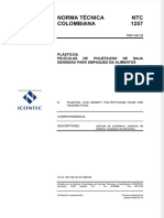 ISO - NTC 1257 Empaques Plásticos de Baja Densidad para Alimentos