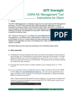 CARA NC Management Tool Instructions For Client: IATF Oversight