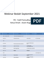 Webinar Bedah September 2021: PIC: Fadil Pramudhya Ketua Ilmiah: Aswin Nugraha