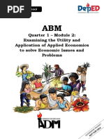 ABM Applied Economics Module 2 Examine The Utility and Application of of Applied Economics To Solve Economic Issues and Problems