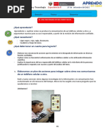 Elaboramos Un Plan de Acciones para Indagar Sobre Cómo Nos Comunicamos de Un Teléfono Celular A Otro