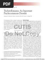 Trichotillomania An Important Psychocutaneous Disorder