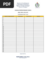 Attendance Sheet - ARAL PAN