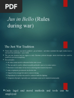 Jus in Bello (Rules: During War)