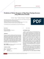 Prediction of Motion Responses of Ship Shape Floating Structure Using Diffraction Potential