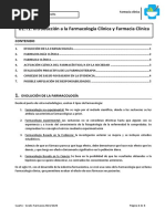 Tema 1. Introducción A La Farmacología Clínica y Farmacia Clínica