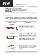 Procedures in Adjusting Accessories Using Clamps.