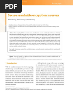 3 - Wang2016secure - 2016 Springer JCIN Secure Searchable Encryption - A Survey