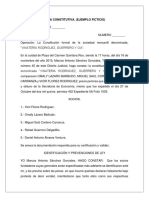 Acta Constititiva de Una Empresa Ejemplo