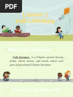 Lesson I and II Folktale and Literary Elements