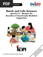 Earth and Life Science: Quarter 2 - Module 25: Benefits of Genetically Modified Organisms