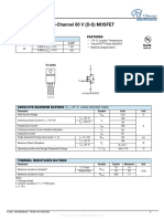 N-Channel 60 V (D-S) MOSFET: Features Product Summary