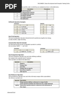 Excel Operators