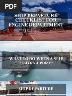 GROUP 1 Ship Departure Checklist For Engine Department