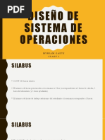 Diseño de Sistema de Operaciones - Clase 1