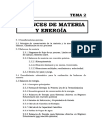 Balances de Materia Balances de Materia Y Energía Y Energía: Tema 2 Tema 2