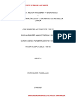 Practica 6. Mezcla Homogenea y Heterogenea, Practica 7. Separacion de Los Componentes de Una Mezcla Liquida