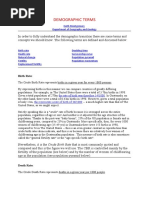 Demographic Terms: Keith Montgomery Department of Geography and Geology