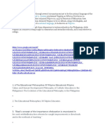 President Manuel L. Quezon: 1. The Educational Philosophies of Filipino Educators Filipino