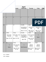 Grade 11 Schedule