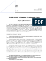 Health-Related Millennium Development Goals: Report by The Secretariat