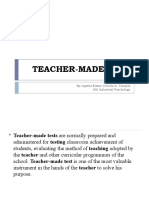 Teacher-Made Test: by Jaymie Eileen Victoria A. Casople MA Industrial Psychology