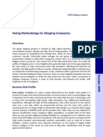 Rating Methodology For Shipping Companies