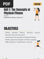 Unit One Concepts of Physical Fitness