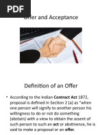 Offer, Acceptance, Consideration and Performance