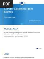 Gender Detection From Names: Tool Overview