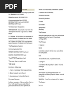 The Respiratory System