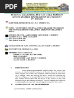School Learning Action Cell Session: Second Quarter-Kindergarten Slac Session 1