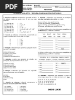 Avaliação - Inglês (6º Ano)