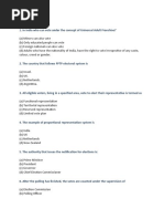 MCQ of Election and Representation