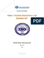 Calidad Educativa y Normas Iso