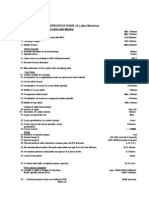 Specification of Centre Lathe Machine New122009