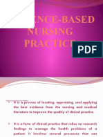 Evidence-Based Nursing Practice