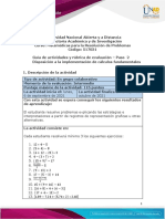 Guía de Actividades y Rúbrica de Evaluación - Unidad 1 - Paso 2 - Disposición A La Implementación de Cálculos Fundamentales