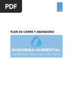 Plan de Cierre y Abandono