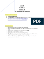 Class: 8 Science Chapter - 8 Cell - Structure and Functions