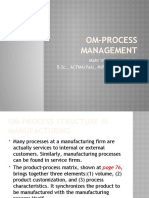 Om-Process Management: Mahr Irfan Ahmad Tahir B.SC., ACFMA (Pak), MIPA (Aus), AFA (UK)