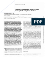 Routine Analysis of Proteins by Kjeldahl & Dumas Methods - Review & Interlab Study Using Dairy Products