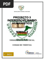 1° Proyecto Interdisciplinar Humanístico 3 Semana 2