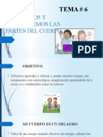 1ro - Tema 6 - Valoramos y Reconocemos Las Partes Del Cuerpo