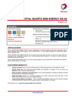 Total Quartz 9000 Energy 5W-40: Key Data