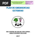 PLAN DE EMERGENCIAS EXTERNAS Arroyohondo